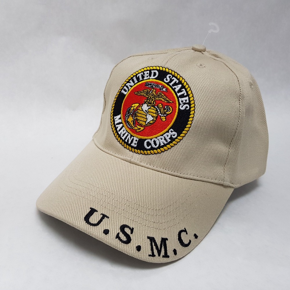 USMC Marine Corps Hat Logo Khaki Cover EGA US Official United States‎ Licensed - Picture 7 of 16